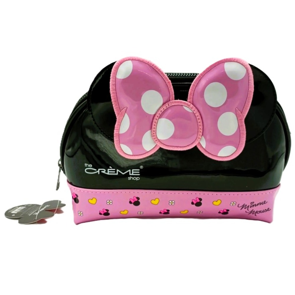 The Creme Shop Disney Minnie Mouse Pink Travel Makeup Cosmetic Pouch NEW